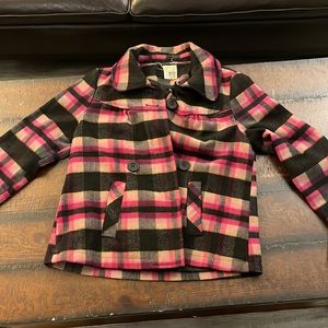 Rip curl pink plaid womens jacket size XL